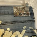 Ed Hardy  Light Blue Flare Jeans with Skull Art Photo 7