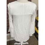 Lulus DRESS my bell-loved ivory embroidered Mini dress Tunic Lace Up Neckline S Photo 9
