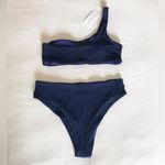 Dolls Kill Sunday Brunch LA Swim Metallic One Shoulder Bikini NWT Photo 7