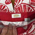 Talbots Red Leaf Print Capri Pants 25" Inseam Size 10 Photo 3