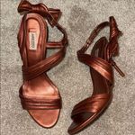 AREZZO Women's Metallic copper Brown heels! Size 8 Photo 0