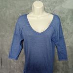 Arizona  Jean Co Blue V-neckline 3/4‎ Sleeve Lightweight Photo 1