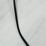 Chico's Black Faux Leather Cord with Silver Tone Heart Pendant Necklace Photo 6