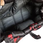 Vintage Mira Red & Black Quilted Puffy‎ Asian Print Shoulder Bag w/ Head Scarf Photo 7