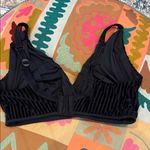 Omnia Chic Velour Black Striped Women's Bra size large Photo 2