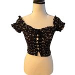 Windsor Lace Up Floral Crop Top Photo 0