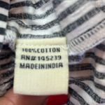 Sim & Sam Sim‎ & Sam Crop Top Womens L Black White Striped Sleeveless Ruched V neck Photo 5