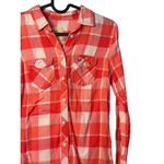 Hollister Y2K Women Red & White Plaid Button Up Shirt Long Sleeve Flannel Top XS Photo 2