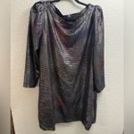 Free People Black and Pink Metallic Woven Dress Photo 2