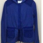 Anthropologie Saturday Sunday Blue Eyelet Zip Jacket Photo 1