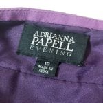 Adrianna Papell Chiffon Beaded Purple Maxi Dress Long Gown Photo 3