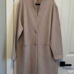 🆕 Tribal Oatmeal Mix Long Wool Coat Photo 0