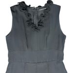 Marc Jacobs Black Lace Hem V-Neck Ruffle Pleated Shift Dress size 6 Silk Rayon Photo 8