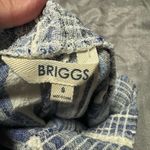 Briggs New York  High Waist Blue and White Striped Shorts Photo 2