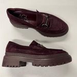 AGL Purple Sparkle Chunky Loafers Womens 10 Preppy Lug Horse Photo 4