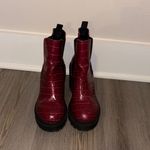 Urban Outfitters  Chloe Chelsea Red Croc Patterned Platform Ankle Boots Photo 3