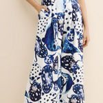 Farm Rio  Off-White Mantas Strapless Maxi Jumpsuit Size Medium Photo 0