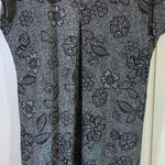 J. Jill Wearever Collection Dress Women's Small Sleeveless Floral Office Church Black Photo 0