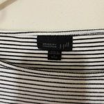 J.Jill Black and White Striped Wearever Collection Long Sleeve Tunic Top Size S Photo 2