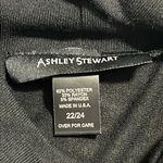 Ashley Stewart  22/24 plus size long sleeve black tunic high neck ruched sleeves Photo 7