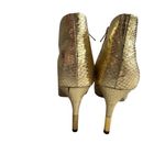 Pour La Victoire Gold Metallic Leather Ankle Boots Size 7 Photo 3