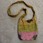 Sequin Embellished Shoulder Bag in Green and Pink Photo 3