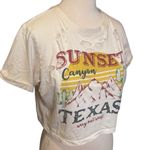 White Graphic Crop Top Photo 8