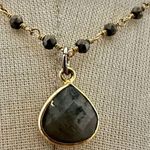 Labradorite double strand teardrop pendant necklace Photo 2