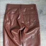 Mother The Mid Rise Dazzler Ankle Jeans Brown Wax On Wax Off Faux Leather 25 Photo 10