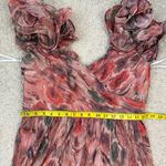 After Six  Ruffle Strap Pleated Metallic Dress‎ Harvest Floral XL Photo 8