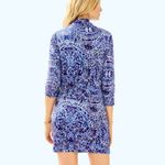 Lilly Pulitzer Lily Pulitzer Blue Felizia Silk Faux Wrap Dress Tavern Tile Photo 1