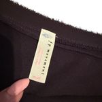 Free People  Movement Size M Run In The Sun Crop Tee Solid Black Frayed Hem‎ Yoga Photo 2