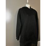 Nicopanda Hoodie Dress Womens Small Black Tulle Mesh Skirt Long Pullover Goth Photo 2