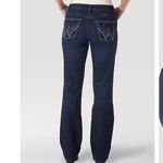 Wrangler Q Baby Jeans Bootcut Dark Blue Stretch Denim Women's 3/4 x 34 Photo 1