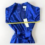 Saloni Womens Silk ‎ Bibi V Neck Tie Waist Dress Cobalt Blue Size 6 $625 Photo 7