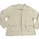 Chico's Textured Floral Lace Trimmed Cardigan Jacket Womens Size XL Photo 0