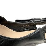 Christian Dior Dior J’Adior Studded Logo Ribbon Black Leather Slingback Pumps Size 37.5 Photo 5