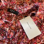 NWT O.P.T. X Anthropologie Floral Poppy Ruffle Tired Bohemian Midi Dress Red Photo 10
