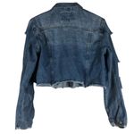 American Bazi Distressed Cropped Denim Jacket Photo 5