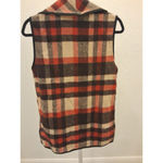 Yacun NEW Womens Plaid Sleeveless Vest Open Front Lapel Collar Size S Brown Photo 1