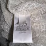 EXPRESS NWT White Skimming Mesh Pleated Mock Neck Balloon Sleeve Top Photo 16