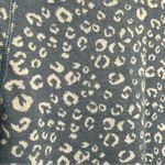 Loft ANN TAYLOR Blue & Gray Wool Blend Leopard Long Sleeve Crewneck Sweater Top Photo 6
