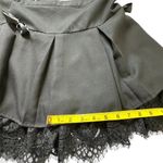 Hot Topic Mini Skirt Black Large Pleated Goth Emo Lace Lined Bows Y2K Photo 8
