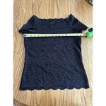 Wishlist Womens Black Lace Stretchy Short Sleeve Top Size S Office Business Photo 3