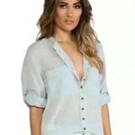 Free People Put Your Back Into It Lace Back Shirt, M Photo 0