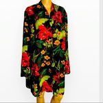 Susan Graver  Tropical Print Crinkle Coverup XL Photo 3