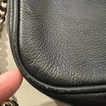 Michael Kors Crossbody Bag Black Leather Gold Chain Strap Zip Card Slots Small Photo 4