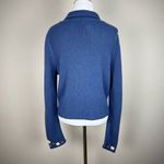Factoria Perez Cardigan Sweater Womens M 100% Baby Alpaca Blue Embroidered Peru Size M Photo 8