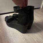 COS Black Leather Wedges EU 40 / US 9 | Minimalist Scandi Quiet Luxury Whimsy Photo 2