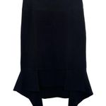 Venus  Black Asymmetrical Pencil Skirt Size 14 Classic Fitted Knee Length Office Photo 0